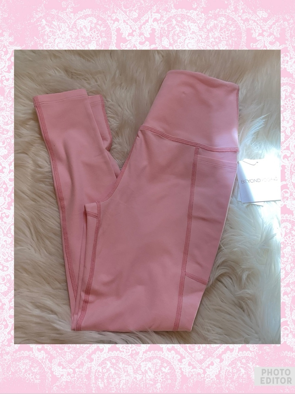 Beyond Yoga Spacedye Out Of Pocket High Waisted Midi Legging NWT Pink Medium